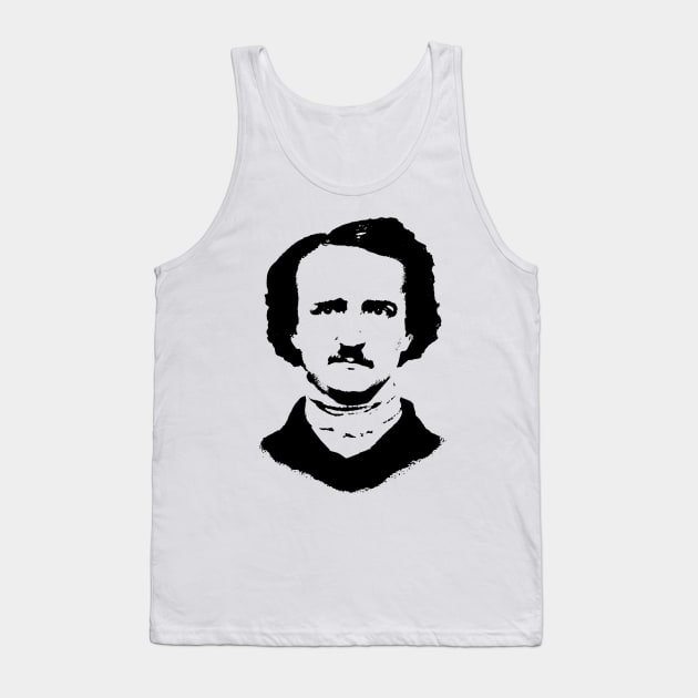 Edgar Allan Pop Art Portrait Tank Top by phatvo